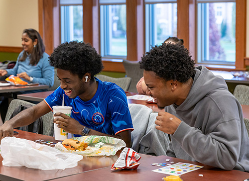 Students playing bingo