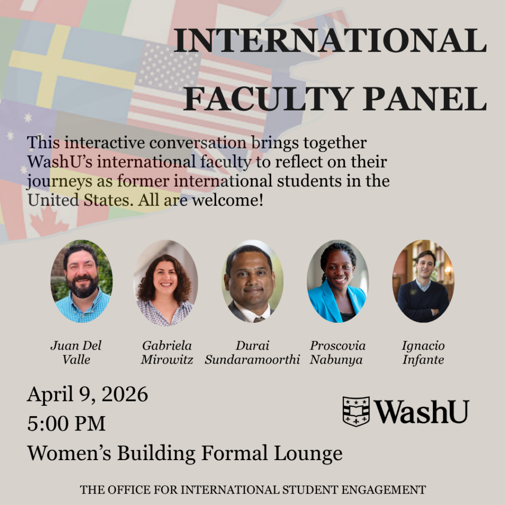 Image includes the information for the Faculty Panel with the titles and photos of each faculty.
